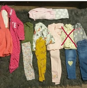 Lot of 13 girl toddler clothes